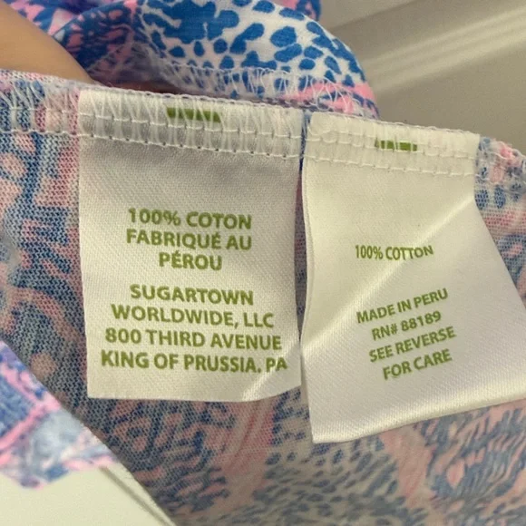 Lilly Pulitzer Coastal Blue Maybe Gator Etta V-Neck Top - Size XL - Picture 11 of 12